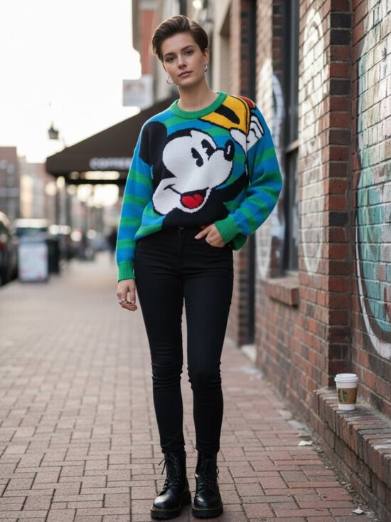 Mickey Sweaters - Vintage! Mickey & Co Mickey Mouse Sweater — Size L